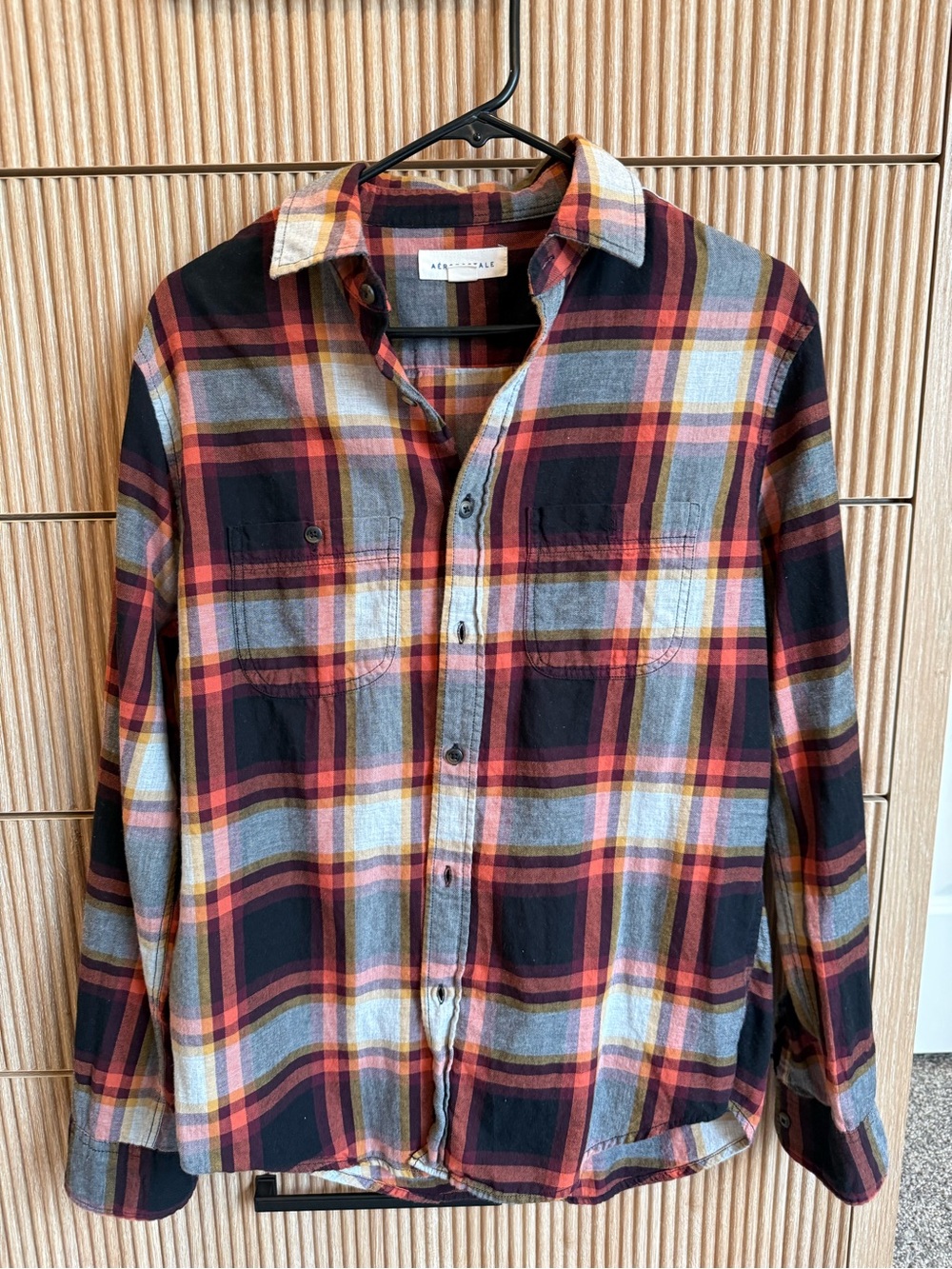 Aeropostale Men's Plaid Button-Down Shirt